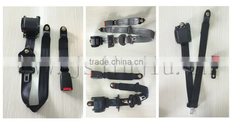 polyester/ABS/steel safety belts for cars, buses, trucks etc. (3 points type)