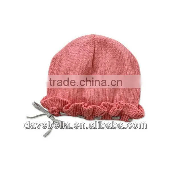 DB289 dave bella autumn winter baby hat earflat caps newborn hat wholesale baby knitted hat
