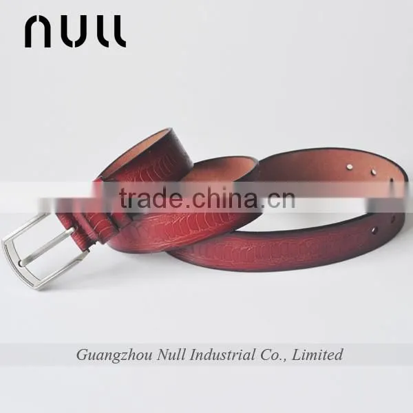 Embossing Pattern Genuine Leather Women's Belt