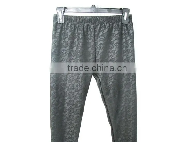 Custom slim fit Black lace stitching leggings women leggings