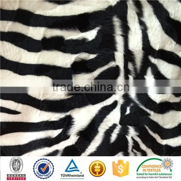 polyester animal skin print zebra-stripe tiger stripe style kurti velvet designs micro velboa fabric