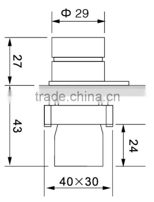 UTL Buy Goods In China Short Handle Turn Push Button Self-Locking Pushbutton Switch 220V