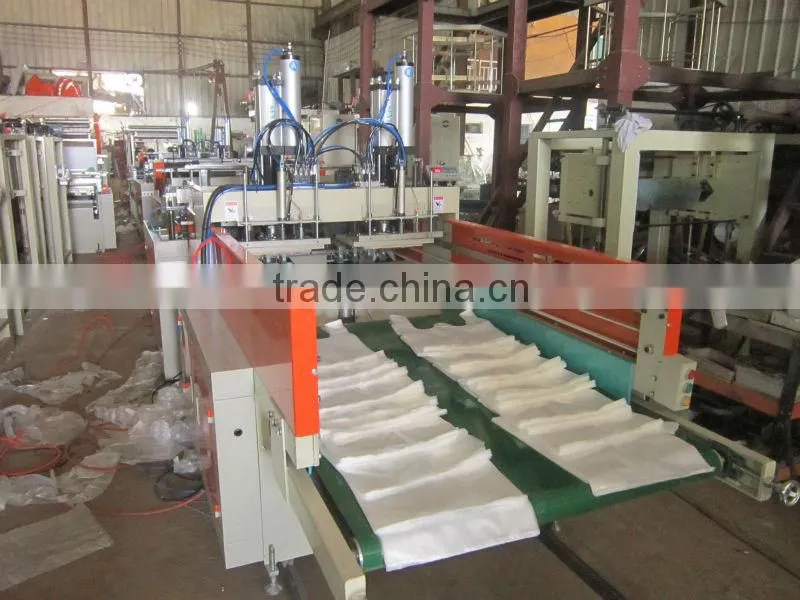 DFR-E900 double line hot-sealing plastic shopping bag making machine