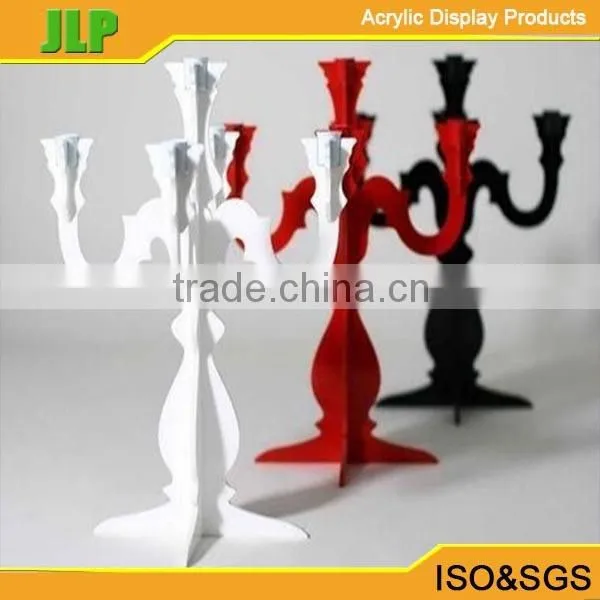 JLP red color acrylic wedding candle holder