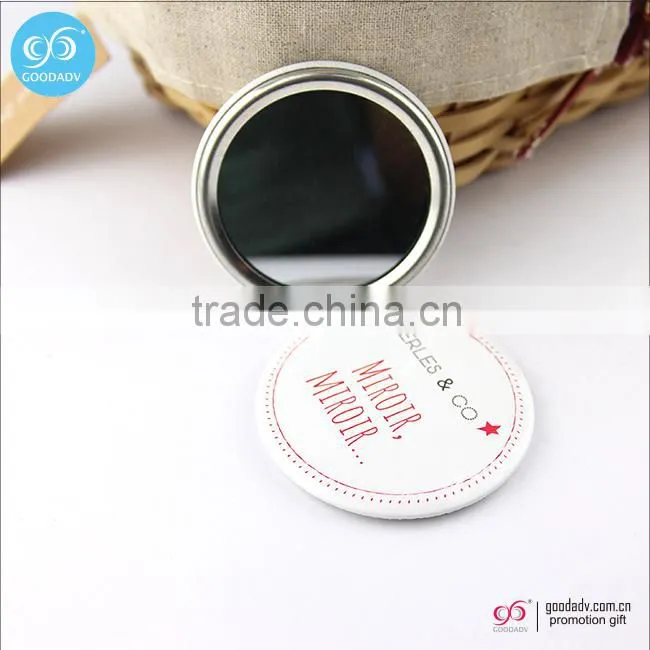 Hot selling gifts cheap custom mini pocket mirror round hand mirror
