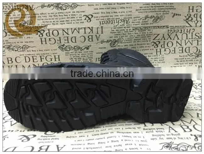 Wholesale black leather combat army boots tactical boots swat