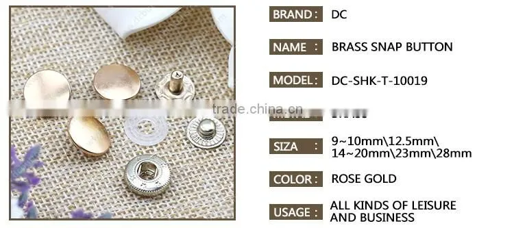 Nickle free and Lead free China Button Belt Fastener Snap Button Manufacturer