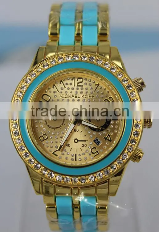 Korean ladies crystal watch 2013, 1 piece for MOQ