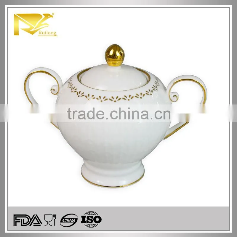 china wholesale 8oz ceramic sugar cream jar mockup