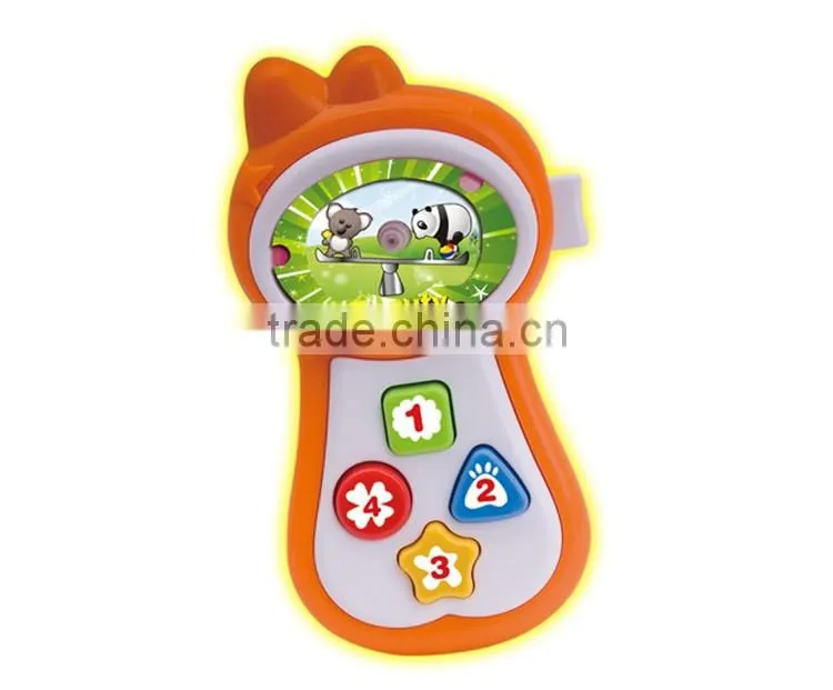 Funny mobile phone b o kids phone toys with light and music