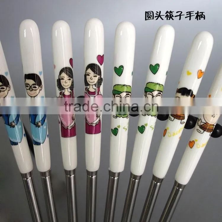 Exquiste design ceramic chopsticks with family logo