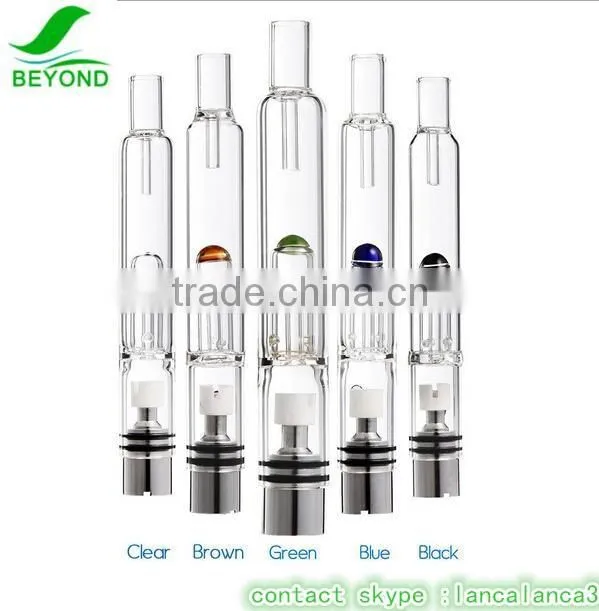 cool spill proof glass dab vaporizer Pen Attachment with 2 Coils hot sell
