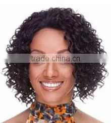 Short Kinky Curly Brown Wig