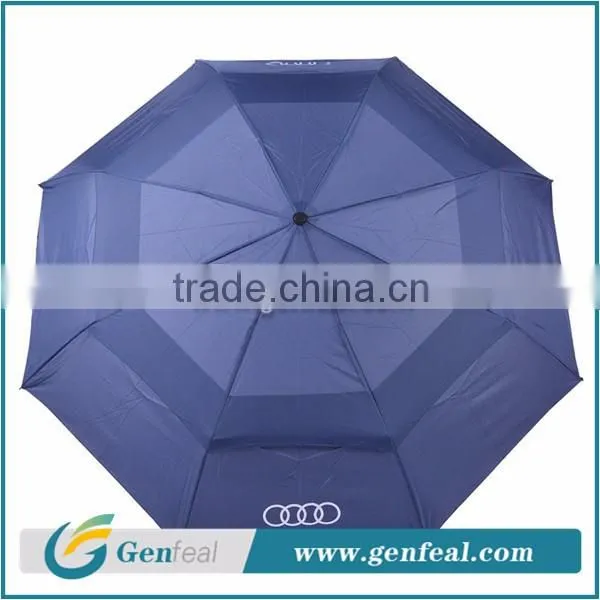 8k fiberglass ribs windproof fold advertising umbrella with custom logo print