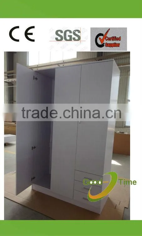 fsc 3 door modern melamine wooden bedroom closet