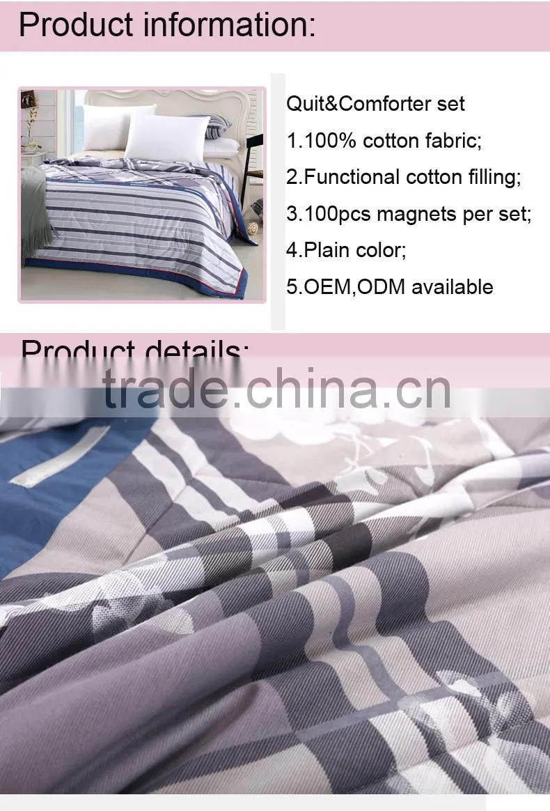 Antibacterial cotton bed comforter good sleep magnet blanket for bed
