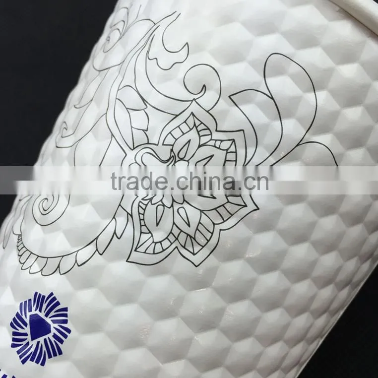 New Products Disposable Double Wall Coffee Paper Diamond Cups