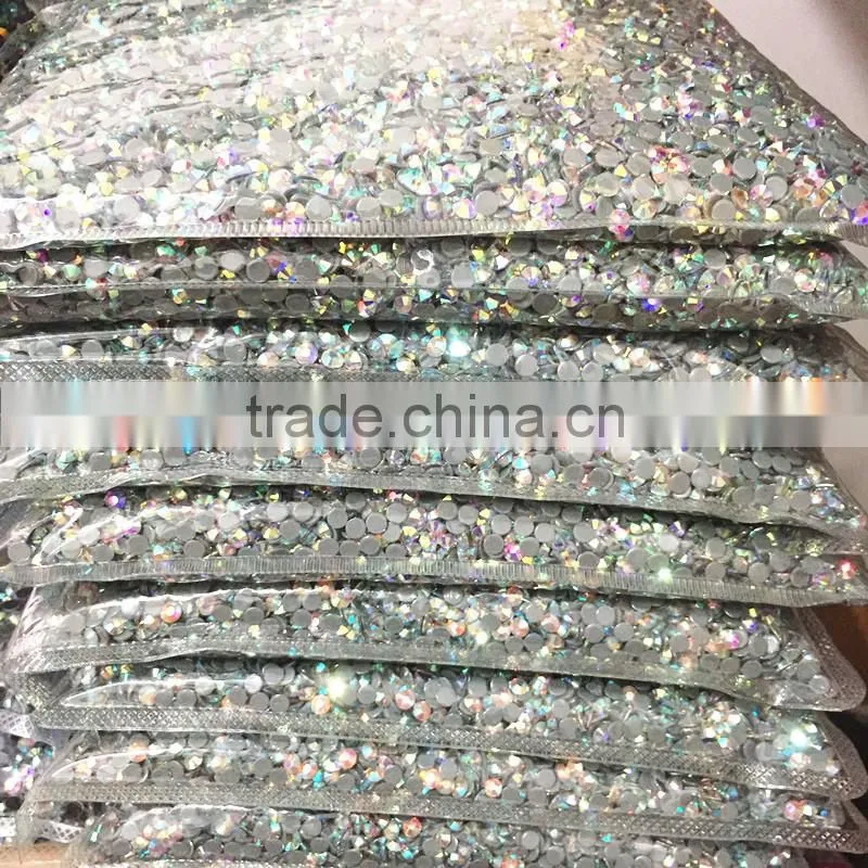 well coatting high quality strong glue 5mm montana AB garment designing hotfix rhinestone