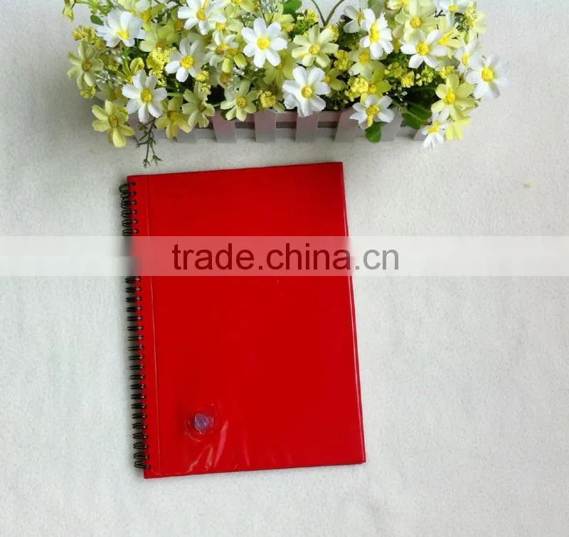 2014 New design PVC pillow notebook spiral binding