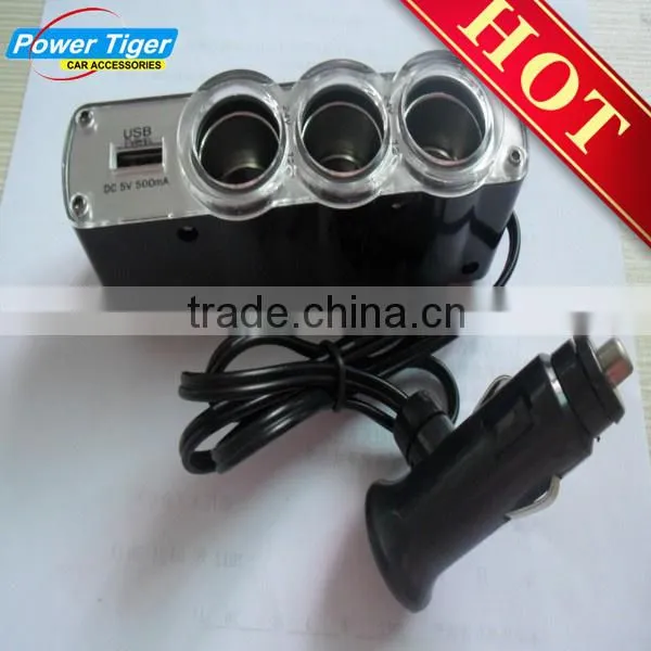 3 in 1 universal Car Cigarette Lighter With ONE USB