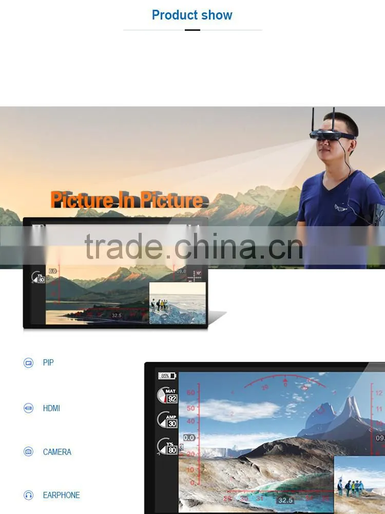 Google glasses FPV 5.8G 40CH Diversity Receiver Wireless Head Tracing GOGGLE/Video Glasses
