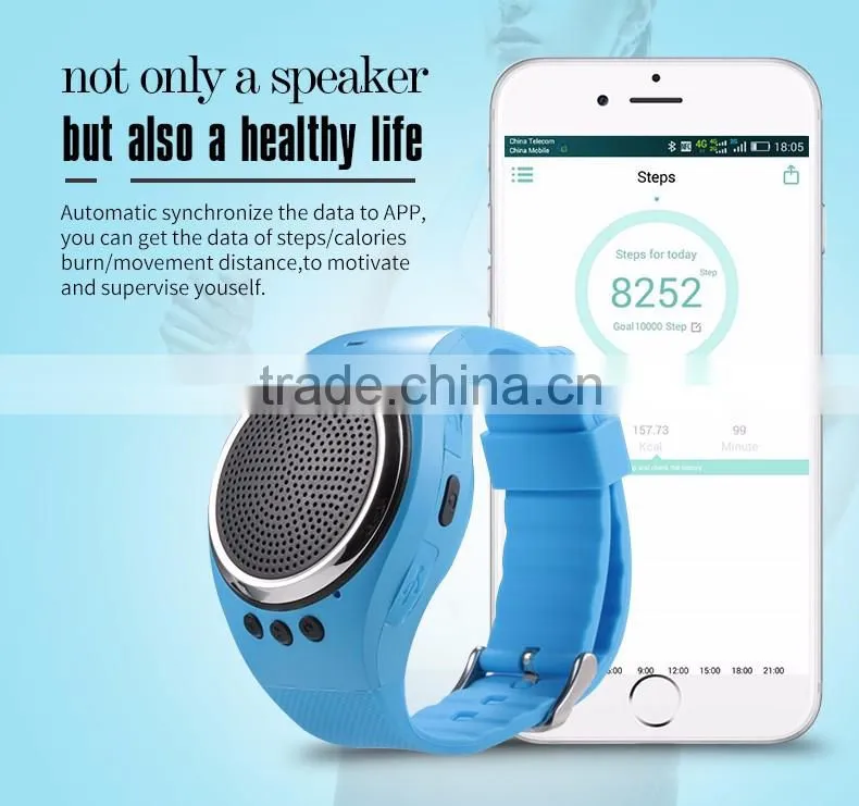 Fanmusic RS09 Creative Sport Bluetooth Wireless Speaker Multi-Function Bracelet