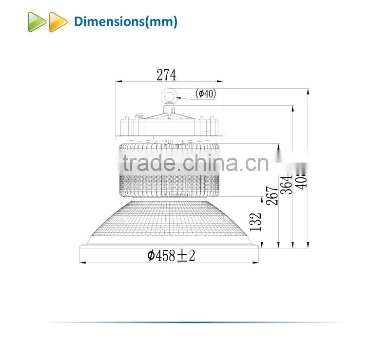 High Lumen UL DLC Listed 150W LED High Bay Light