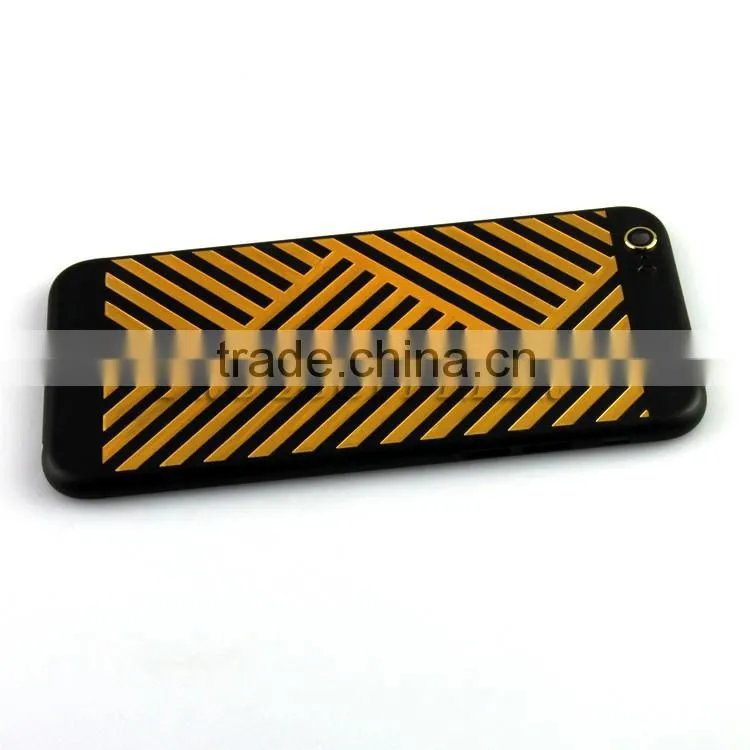 New products on china market for iphone 6 black housing with gold logo