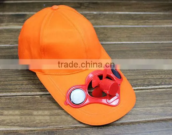 Solar cap with fan