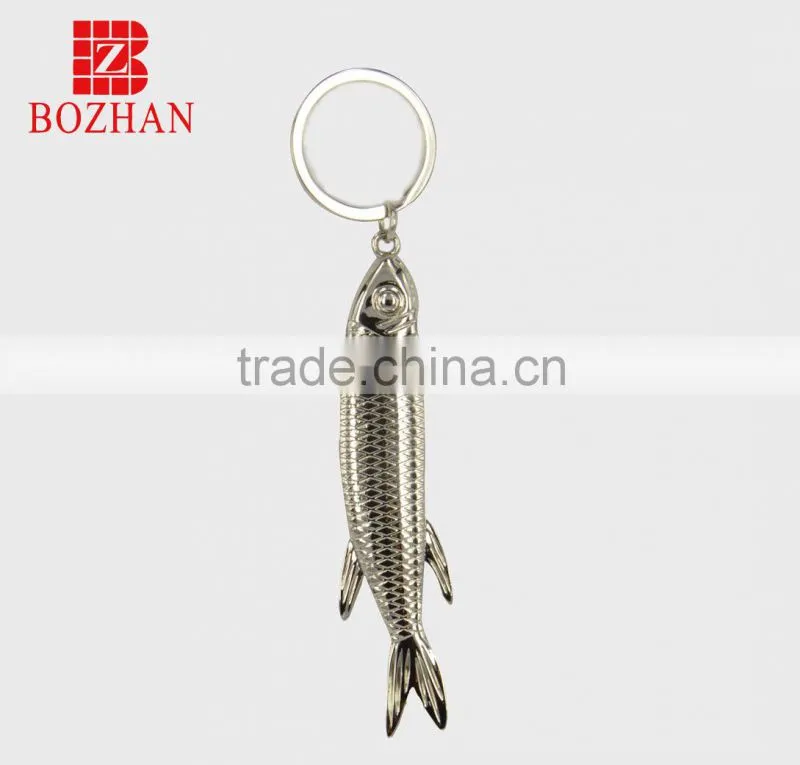 2014 various design custom blank keychain/fish-shaped metal keychain
