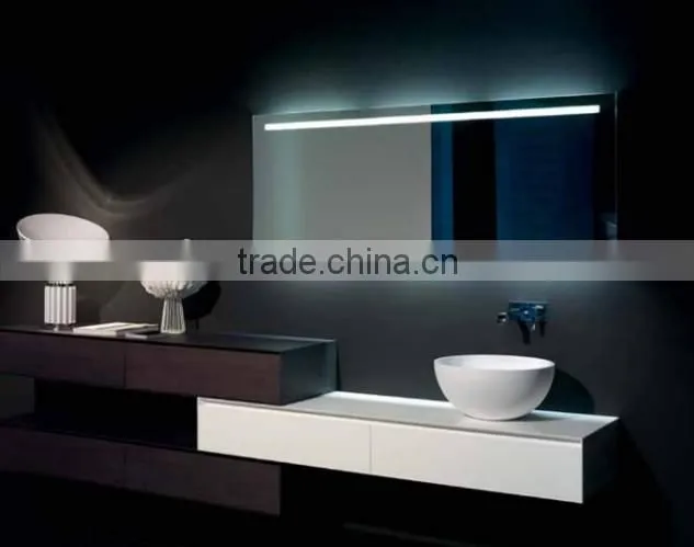 Back illuminated mirror with 6000K LED lighting
