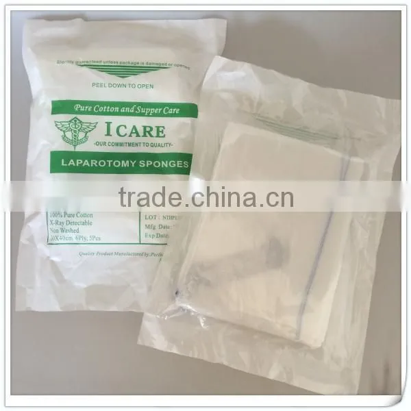 double wrapped x-ray lap sponge