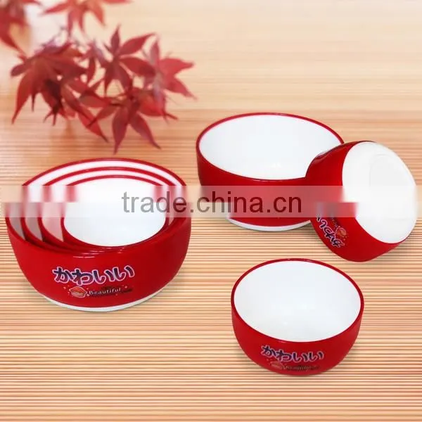 2016 double color japanese soup bowl with lid