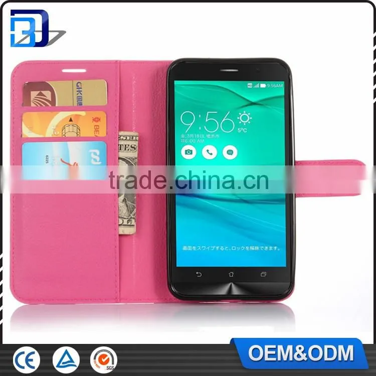 New arrival wallet leather with card slots stand flip case for Asus Zenfone Go 5.5 ZB551KL cell phone cover china price
