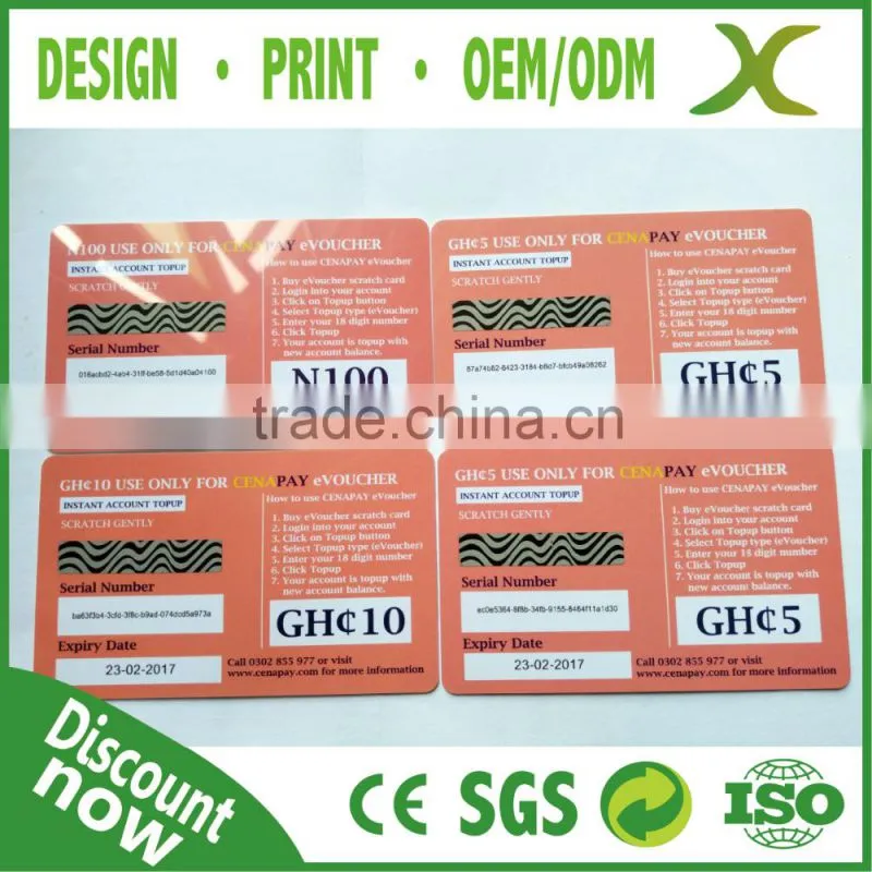 High Quality Scratch calling card/ Prepaid top-up phone cards