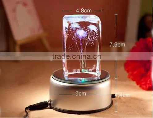 2016 3D laser engraving crystal gifts, crystal cube, crystal crafts