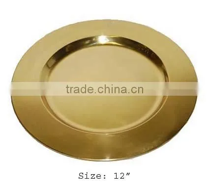 Classic gold charger plate, wholesale charger plate
