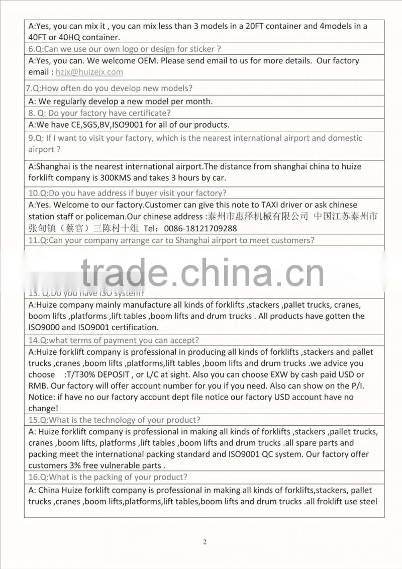 7-made in china Full electric clamping and flipping paper truck