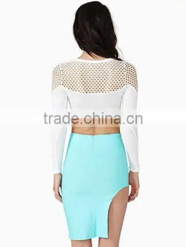Fashion Ladies Women Sexy Solid Slim Asymmetric Hem Casual Mini Skirt