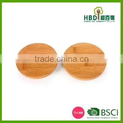 High quality bamboo lid for candle jar with silicone ring wholesale