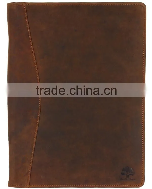Boshiho leather passport holder Portfolios with credit card leather file folder