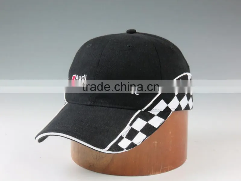 Audi 6 panel 100% cotton baseball promotioncap with embroidery
