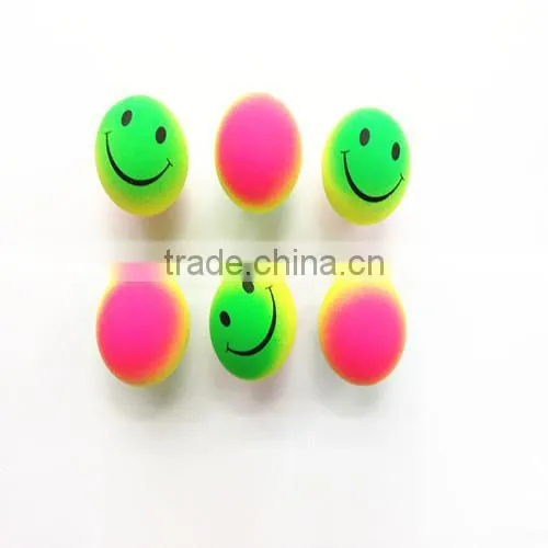 Promotional Toy Style and Rubber Material smile hard rubber foam ball