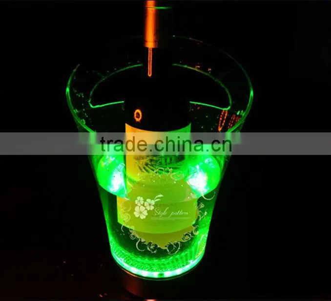 Plastic acrylic led ice bucket for Moet Chandon promotion