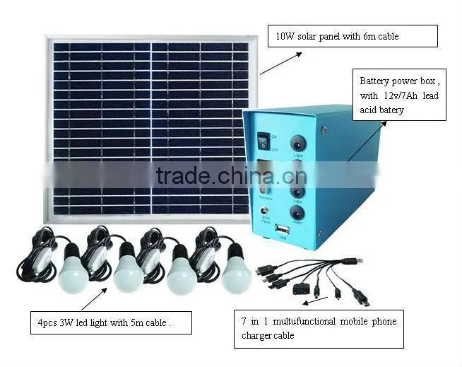 hot selling solar home lighting with USB charge mobile
