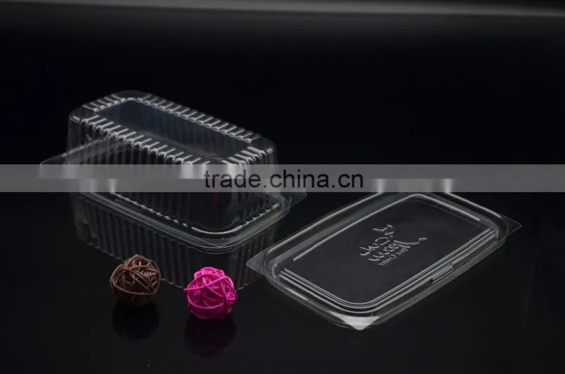wholesale 450ml plastic transparent clamshell fruit packaging container