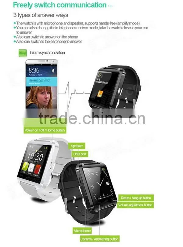 Whole Sale 2016 New Bluetooth Smart Watch for Smart Watch Phone U9 Smart Watch