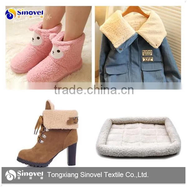 100% Polyester Sherpa Fleece Fabric for Garment