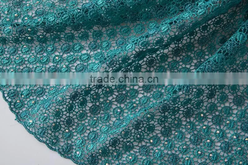 Professional Cotton Polyester Eyelet Embroidery Lace Fabric French Wedding Dress Lace African Net Lace Fabrics Chemical Lace