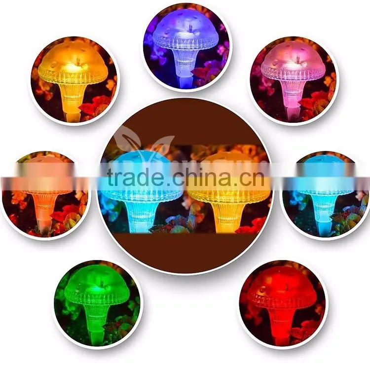 lamps design transparent Mushroom fancy design, Rechargeable solar power lamps, plastic landscape lamps